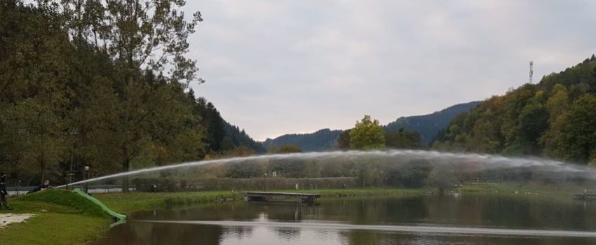 Nassübung am Mönichwalder See