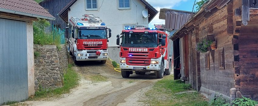 Böschungsbrand in St. Lorenzen a. W.